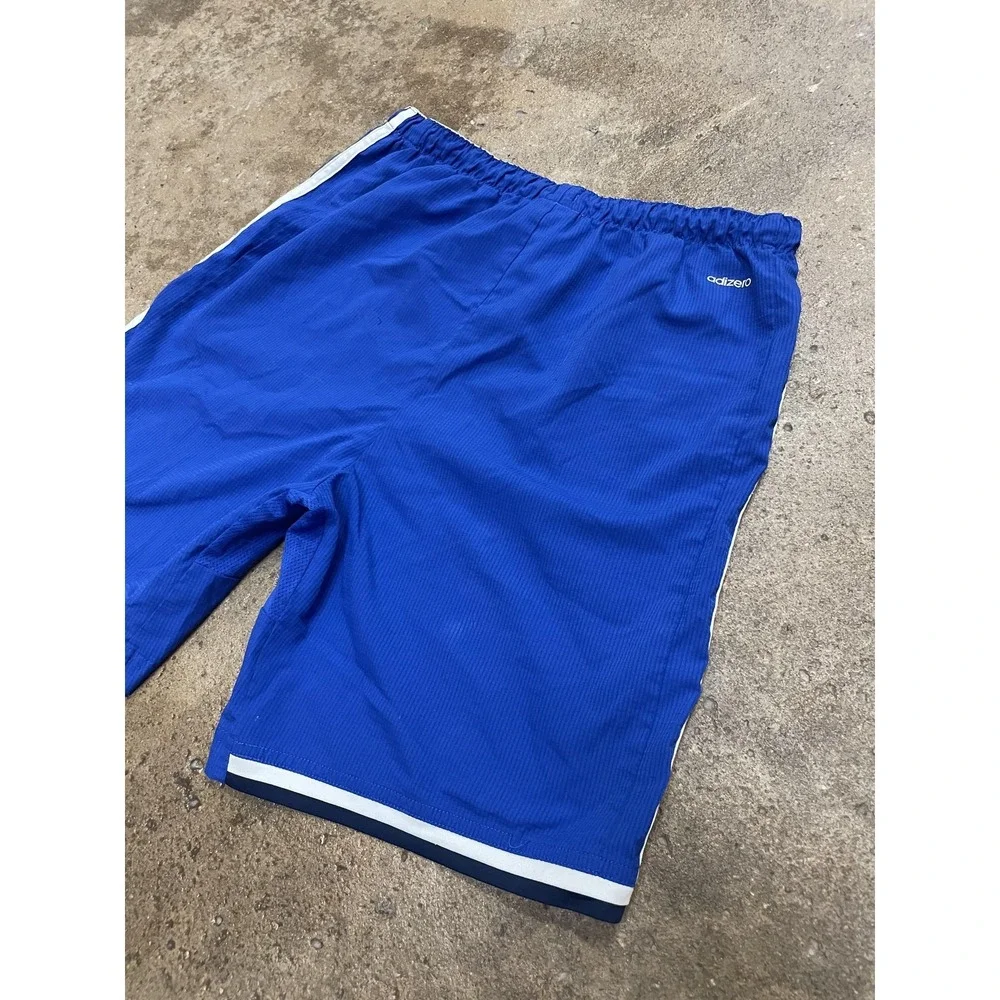 Adidas Shorts Youth 14 Blue 3-Stripes Adizero Athletic Soccer Running Gym‎